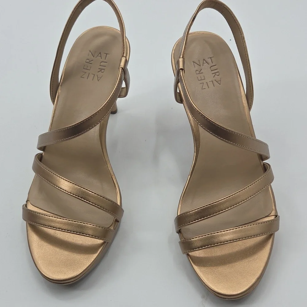 Elegant Naturalizer Bronze Strappy Heels - Picture 10 of 16